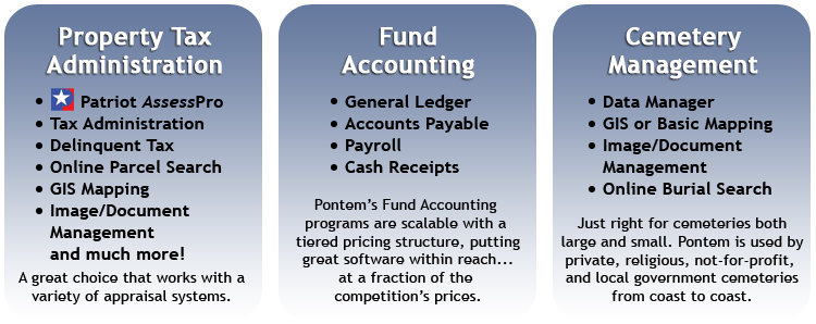 Tax Administration, Fund Accounting, Cemetery Management